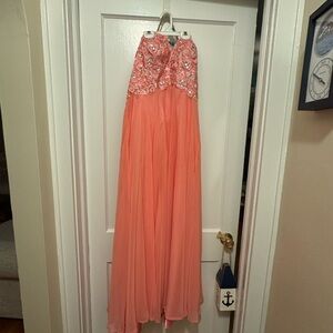 Betsey Johnson Coral Pink Prom Dress
